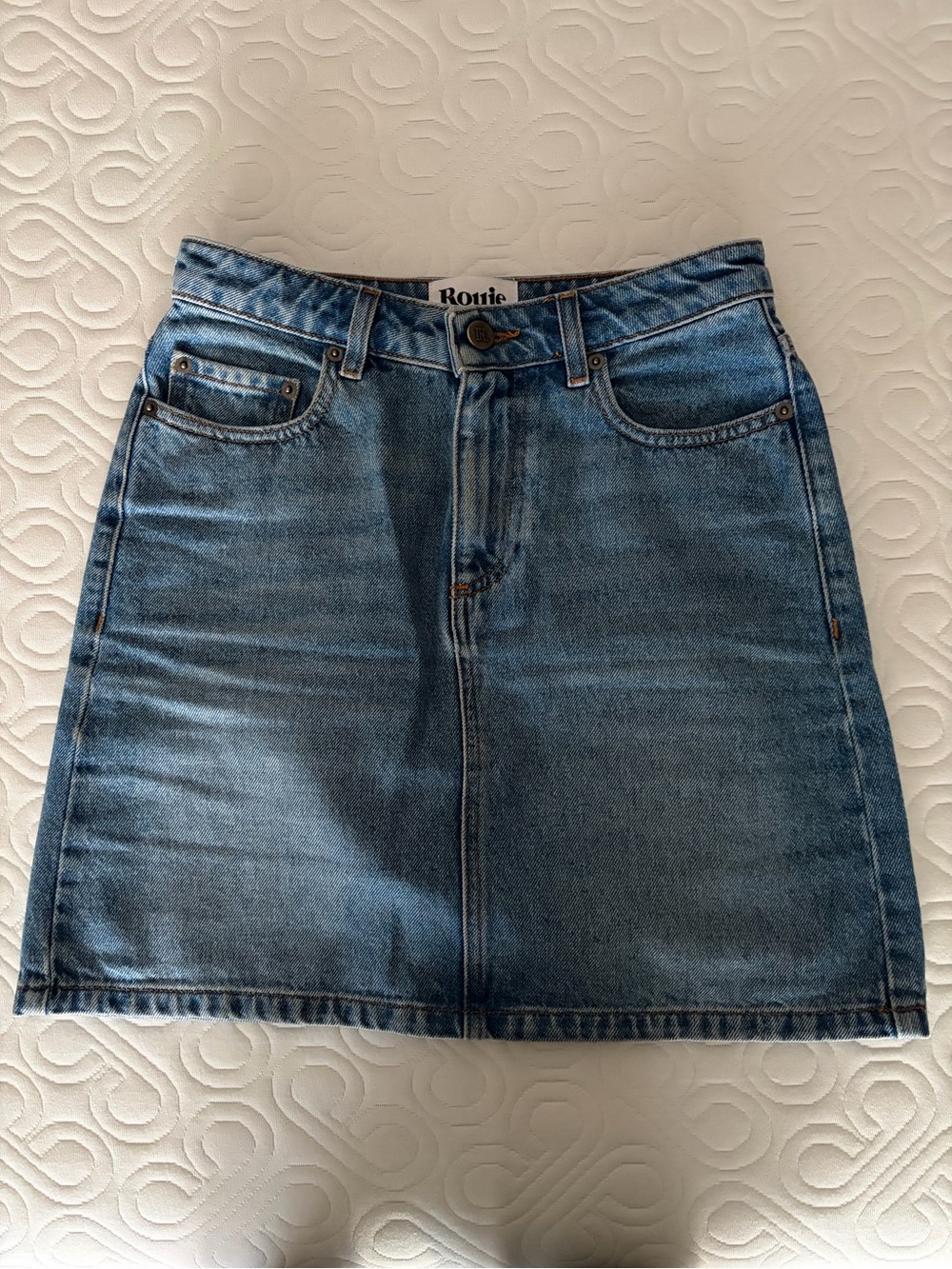 Rouje Blue Denim Mini Skirt